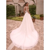 Nouveauté ! Robe de mariée Clorinde T 36 à 52, Bianco Evento paillettes