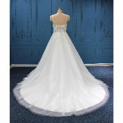 Robe de mariée Maïna princesse broderies perles tulle bretelles 