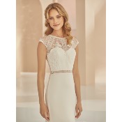 Robe de mariée fourreau « Denise » Bianco Evento T 34, 38, 42