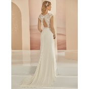 Robe de mariée fourreau « Denise » Bianco Evento T 34, 38, 42