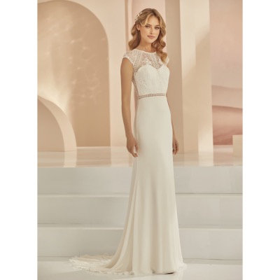 Robe de mariée fourreau « Denise » Bianco Evento T 34, 38, 42